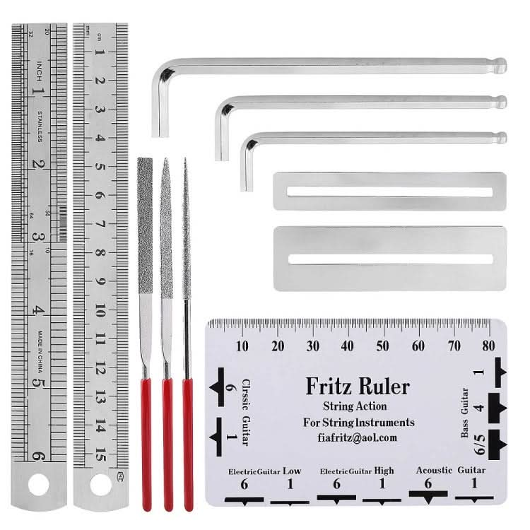 Guitar Repair Tool Set, File Wrench, Chord Cut And Winder, Frets Polishing Reluova