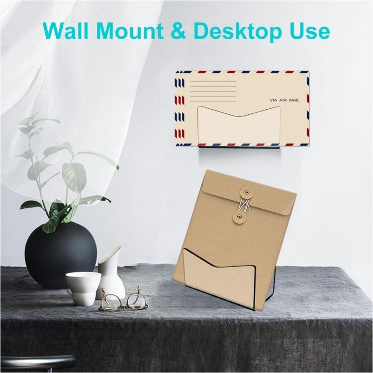 YX079 Acrylic Envelope Storage Display Rack Smile Mail Folder Organizer My Store