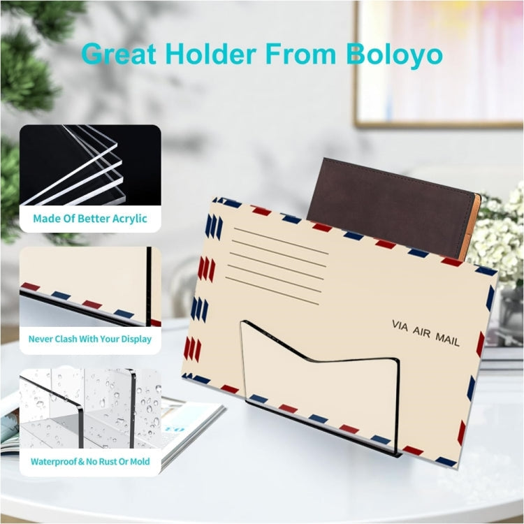 YX079 Acrylic Envelope Storage Display Rack Smile Mail Folder Organizer