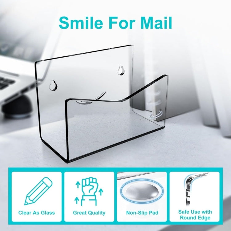 YX079 Acrylic Envelope Storage Display Rack Smile Mail Folder Organizer