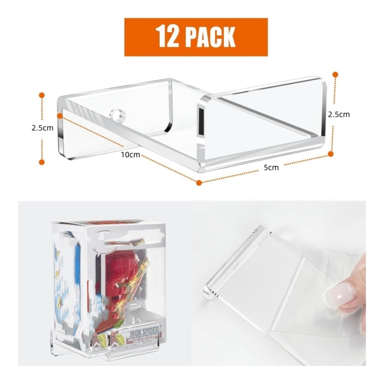 YX075 6pcs / Set Acrylic Storage Rack Anime Ornaments Wall Mounted Display Bracket My Store