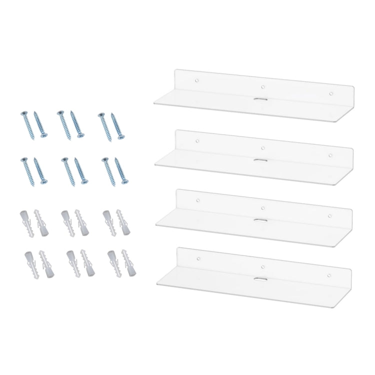 YX074 4pcs / Set Acrylic Storage Rack Anime Ornaments Cosmetics Wall Mount Bracket