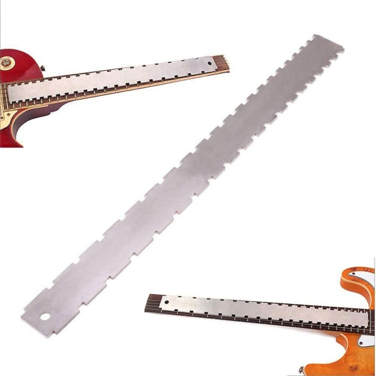 Guitar Neck Measuring Ruler Guitar Sharpening File Guitar Neck Notch Ruler Fret Polishing Pad Reluova