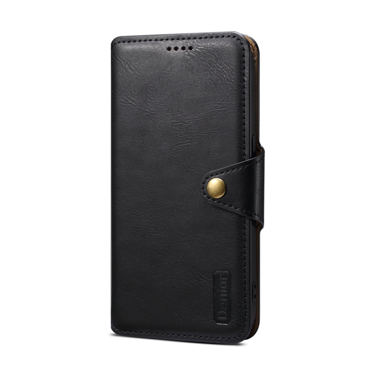 Denior Cowhide Texture Wallet Style Leather Phone Case, Series 4