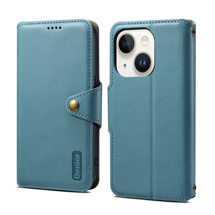 Denior Cowhide Texture Wallet Style Leather Phone Case, Series 4