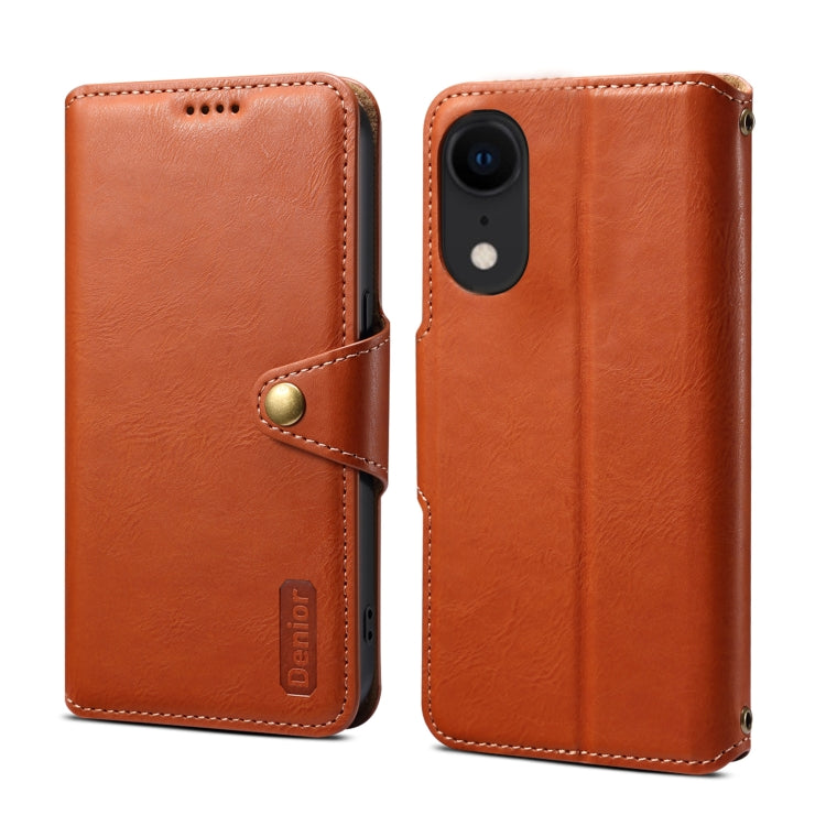 Denior Cowhide Texture Wallet Style Leather Phone Case, Series 1