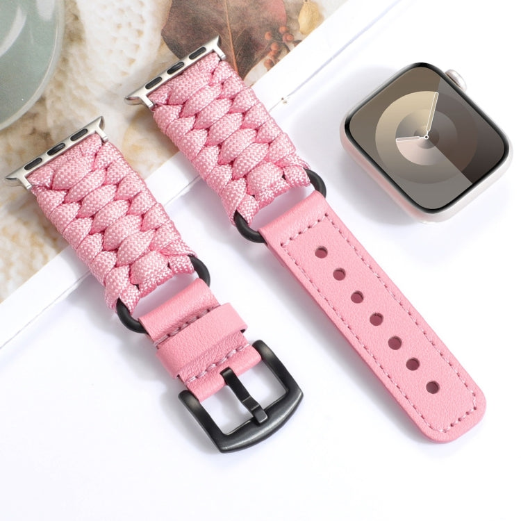 Plain Paracord Genuine Leather Watch Band, Series 6