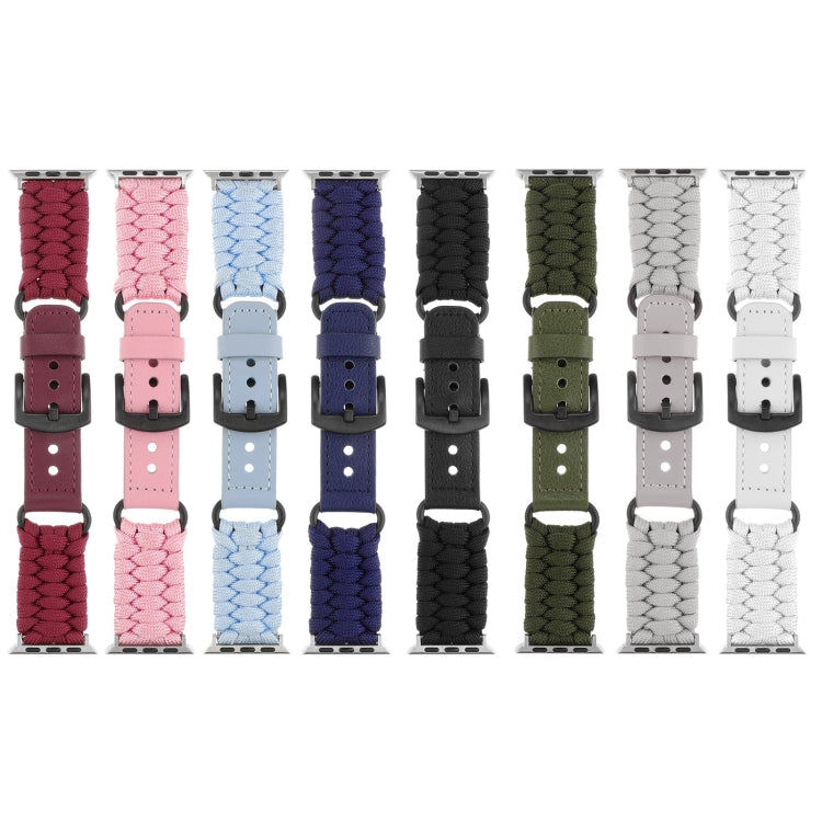 Plain Paracord Genuine Leather Watch Band, Series 1