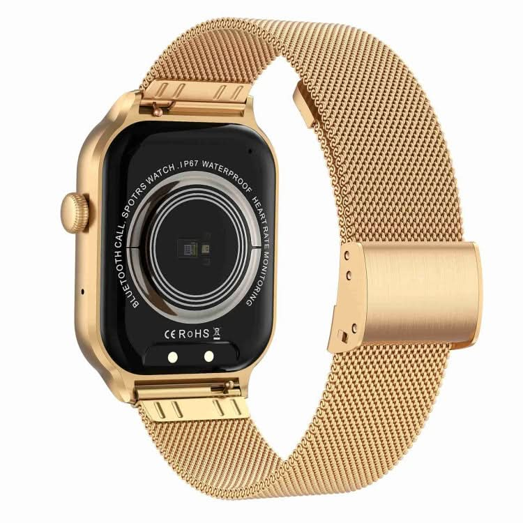 2.01 inch Milanese Steel Strap Bluetooth Call Smart Watch Support Heart Rate Monitoring / Non-invasive Blood Sugar