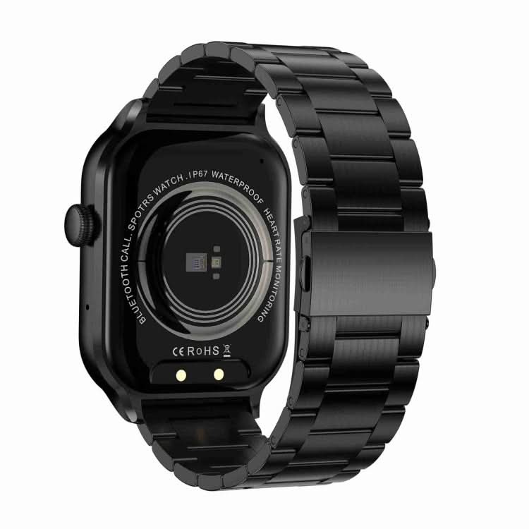 2.01 inch Three-bead Steel Strap Bluetooth Call Smart Watch Support Heart Rate Monitoring / Non-invasive Blood Sugar