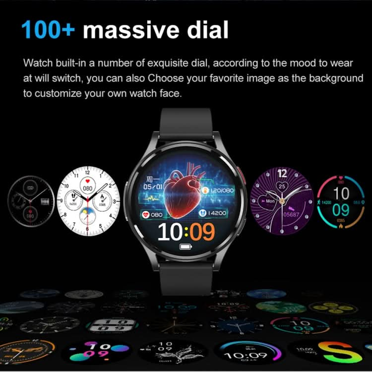 1.43 inch Milanese Steel Strap Bluetooth Call Smart Watch Support ECG / Non-invasive Blood Sugar