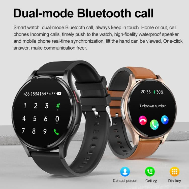 1.43 inch Milanese Steel Strap Bluetooth Call Smart Watch Support ECG / Non-invasive Blood Sugar