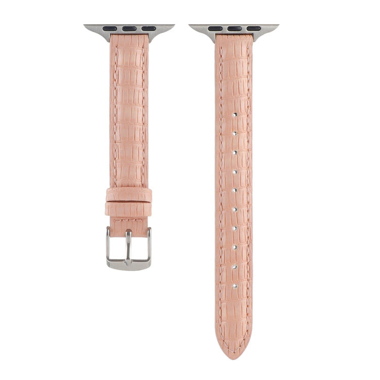 Slim Crocodile Leather Watch Band, Series 2