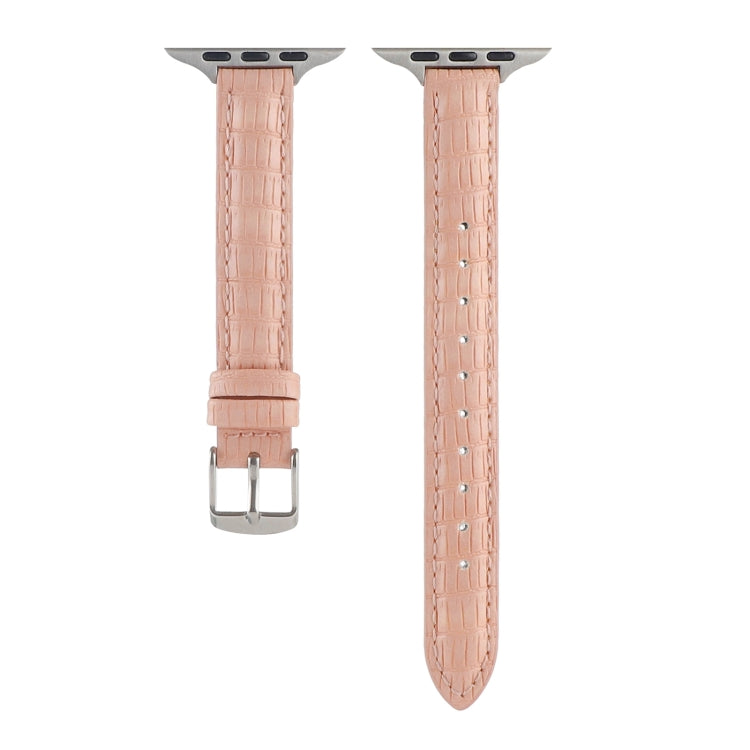 Slim Crocodile Leather Watch Band, Series 5