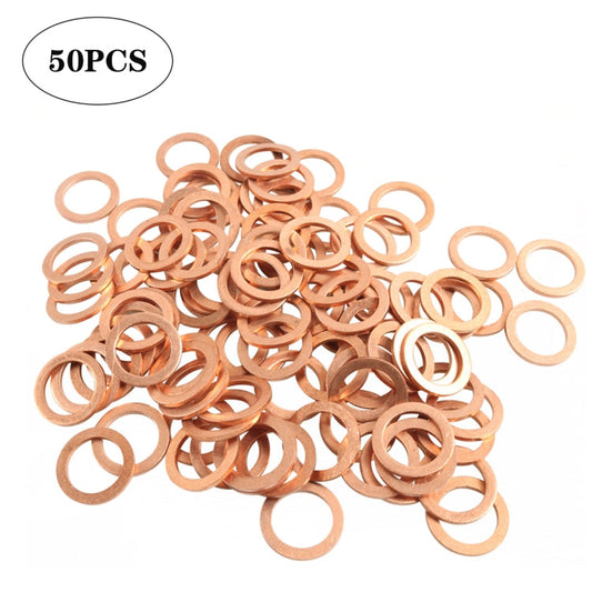 50pcs / Pack For Mercedes-Benz Car Oil Drain Screw Washer 007603-014106