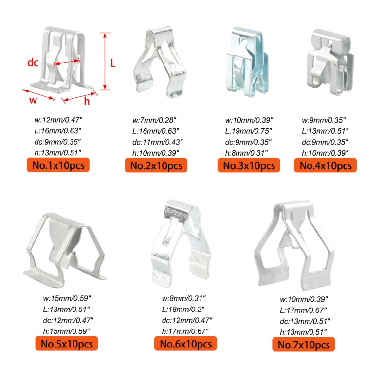 70pcs / Set Instrument Panel Fixing Clip ÎҵÄÉ̵ê