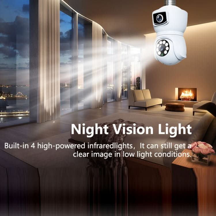 DP41 Bulb-type Dual-lens Motion Tracking Smart Camera Supports Voice Intercom Reluova