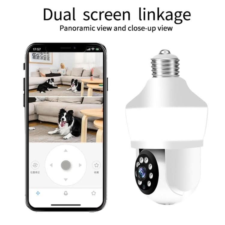 DP43 Bulb-type Motion Tracking Night Vision Smart Camera Supports Voice Intercom Reluova