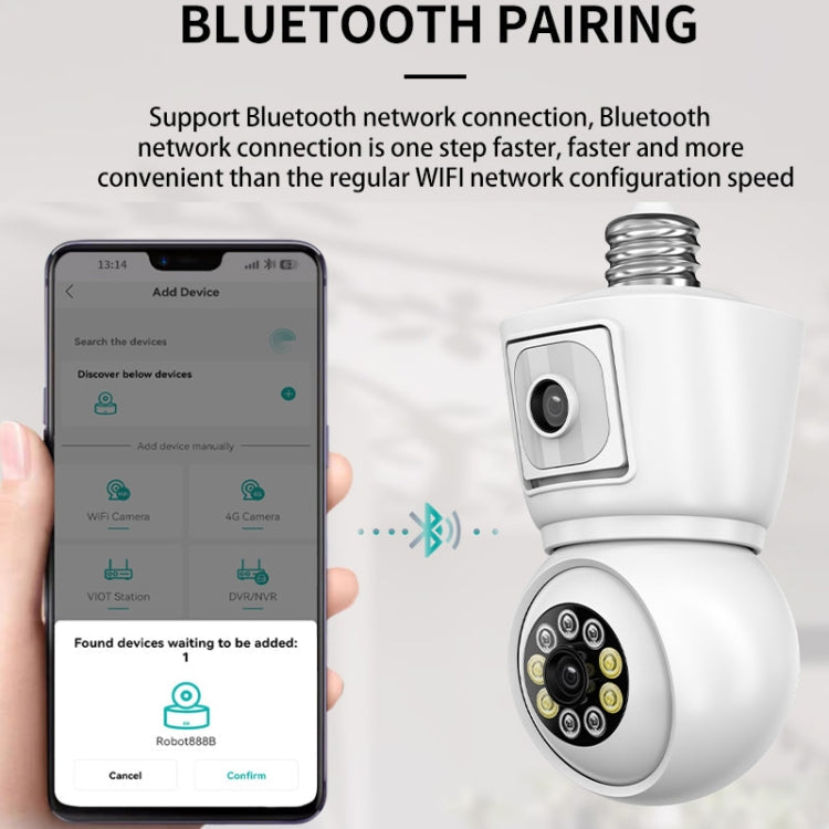 DP44 Bulb-type Motion Tracking Night Vision Smart Camera Supports Voice Intercom Reluova