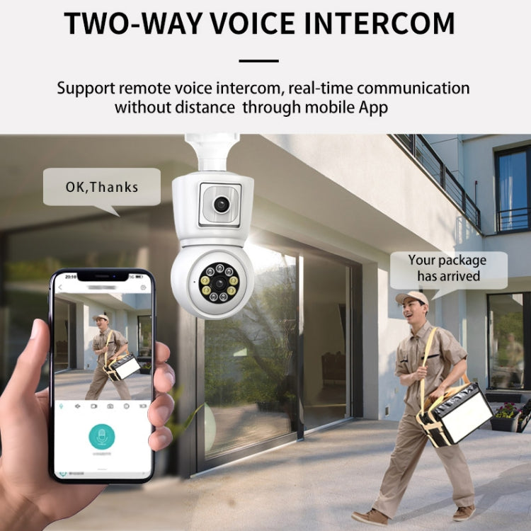 DP44 Bulb-type Motion Tracking Night Vision Smart Camera Supports Voice Intercom Reluova