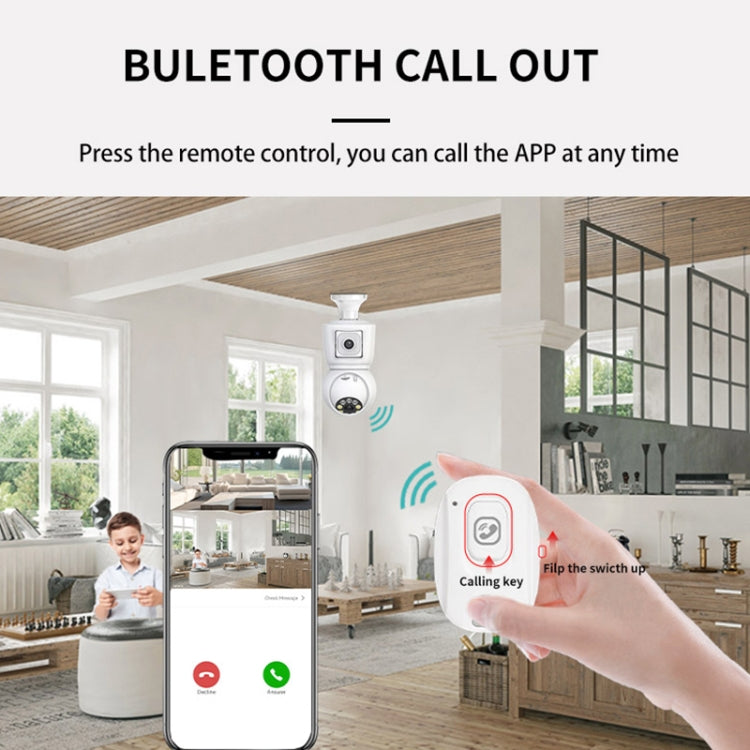 DP44 Bulb-type Motion Tracking Night Vision Smart Camera Supports Voice Intercom Reluova