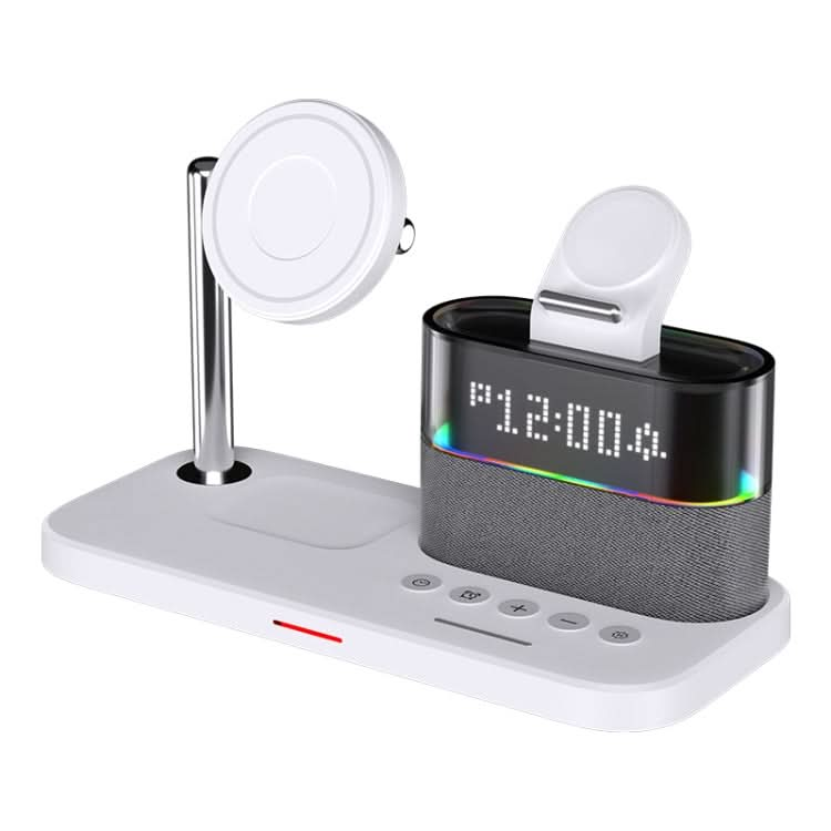 CO9 15W 5 in 1 Multifunctional Wireless Charger Bedside Clock Lamp