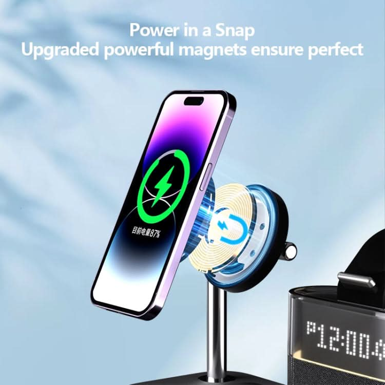 CO9 15W 5 in 1 Multifunctional Wireless Charger Bedside Clock Lamp