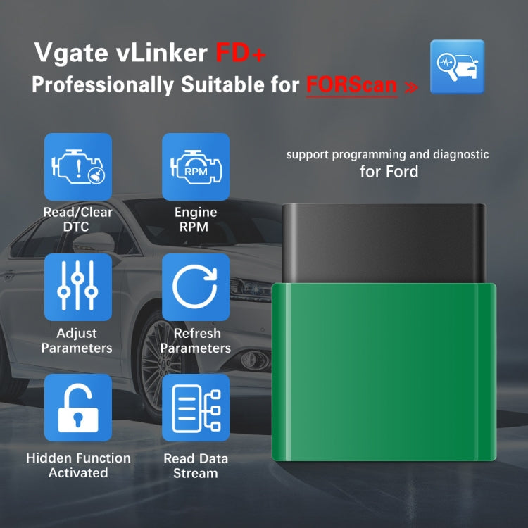 VLINKER FD + V2.2 Bluetooth 4.0 Car OBD Fault Diagnosis Detector ÎҵÄÉ̵ê