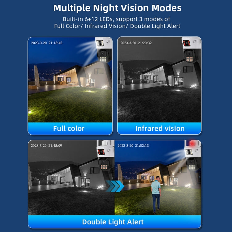 QX86 Motion Tracking Night Vision Smart Camera Supports Voice Intercom