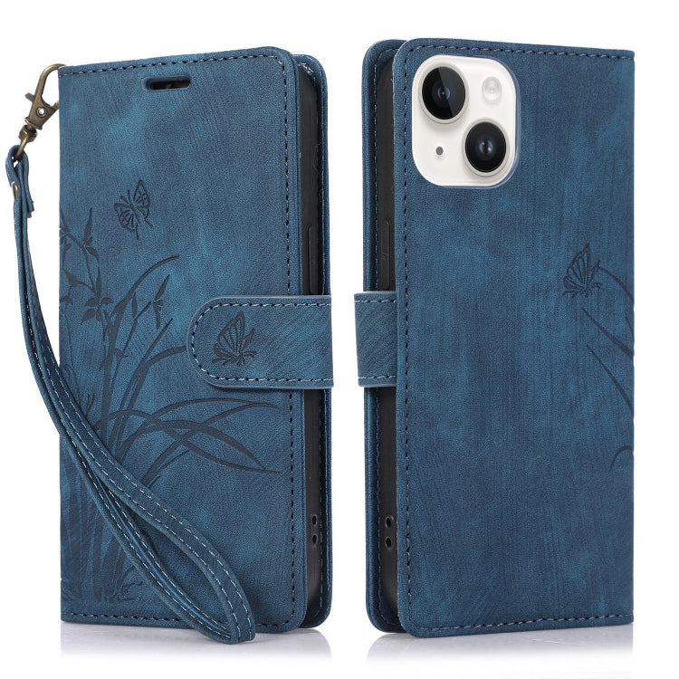 Orchid Butterfly Embossed Leather Phone Case, Series 3