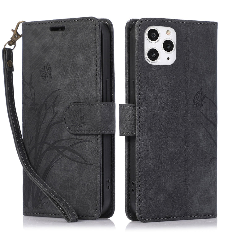 Orchid Butterfly Embossed Leather Phone Case, Series 3