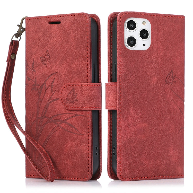 Orchid Butterfly Embossed Leather Phone Case, Series 3