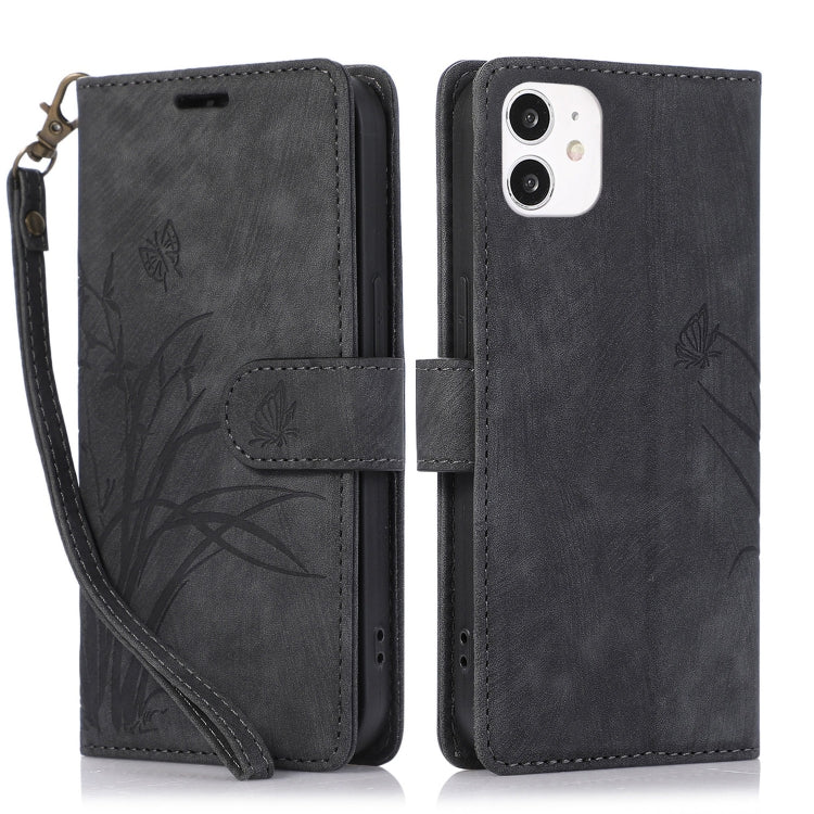 Orchid Butterfly Embossed Leather Phone Case, Series 1