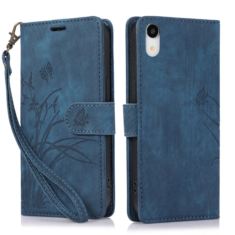 Orchid Butterfly Embossed Leather Phone Case, Series 1