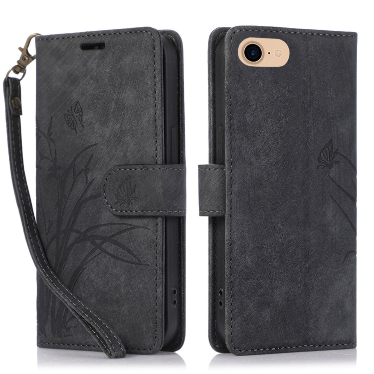 Orchid Butterfly Embossed Leather Phone Case, Series 1