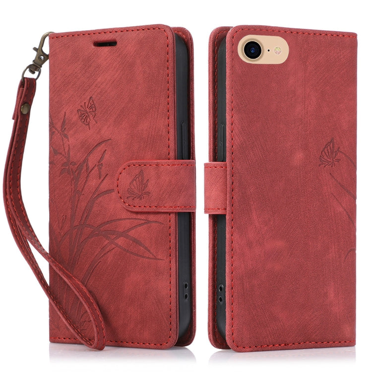 Orchid Butterfly Embossed Leather Phone Case, Series 1