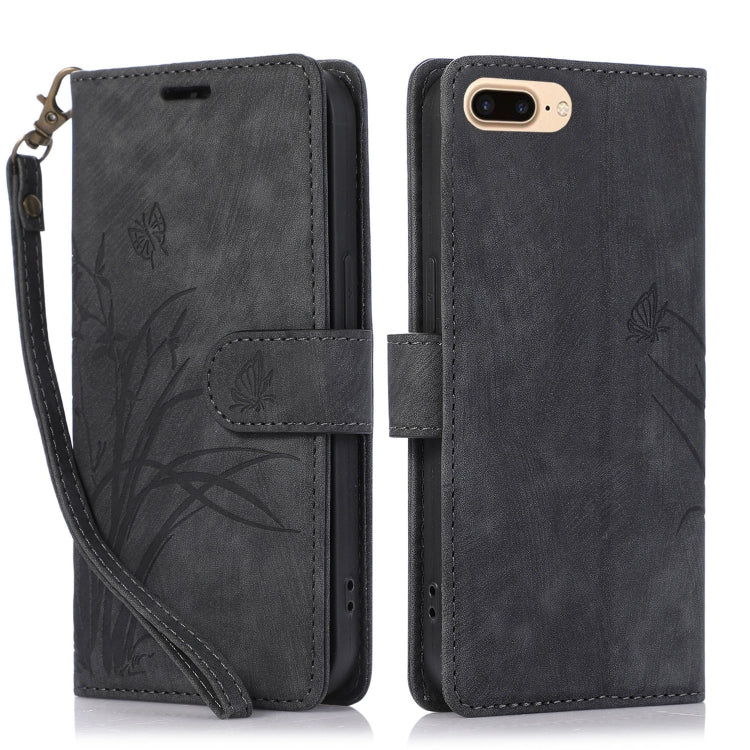 Orchid Butterfly Embossed Leather Phone Case, Series 5