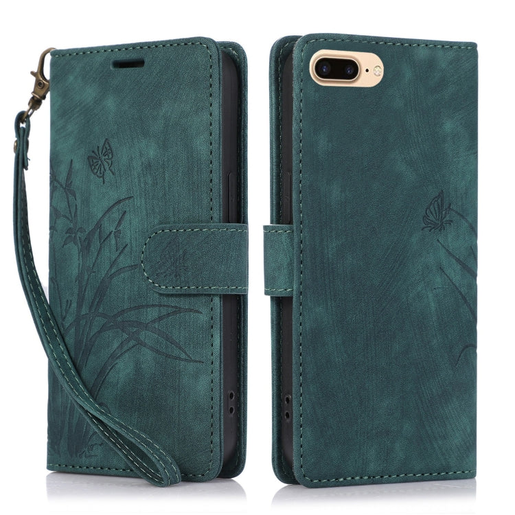 Orchid Butterfly Embossed Leather Phone Case, Series 5