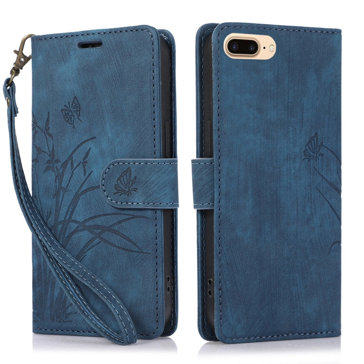 Orchid Butterfly Embossed Leather Phone Case, Series 5