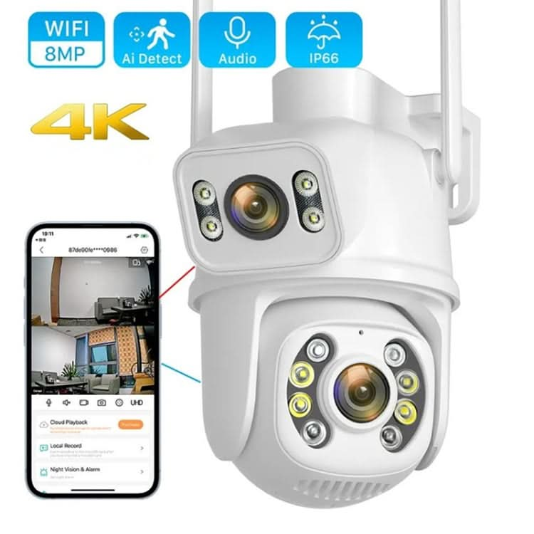 QX95 6MP WiFi Dual Camera Supports Two-way Voice Intercom & AI Recognition Reluova