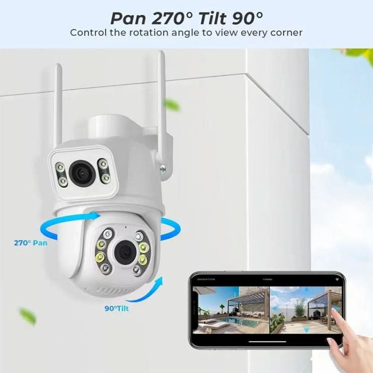 QX95 6MP WiFi Dual Camera Supports Two-way Voice Intercom & AI Recognition Reluova