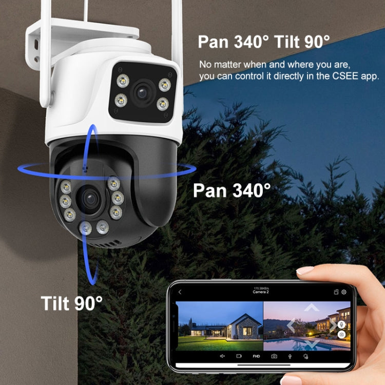 QX101 6MP WiFi Dual Camera Supports Two-way Voice Intercom & Infrared Night Vision