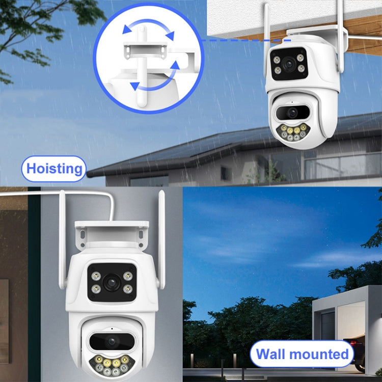 QX102 3MP WiFi Triple Camera Supports Two-way Voice Intercom & Infrared Night Vision Reluova