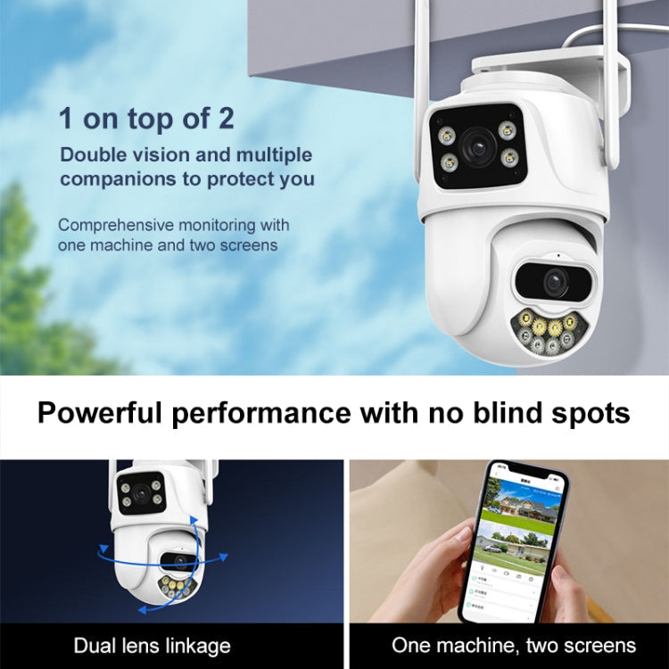 QX102 3MP WiFi Triple Camera Supports Two-way Voice Intercom & Infrared Night Vision