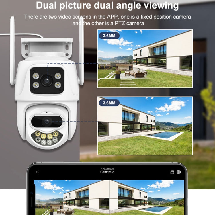 QX102 3MP WiFi Triple Camera Supports Two-way Voice Intercom & Infrared Night Vision Reluova