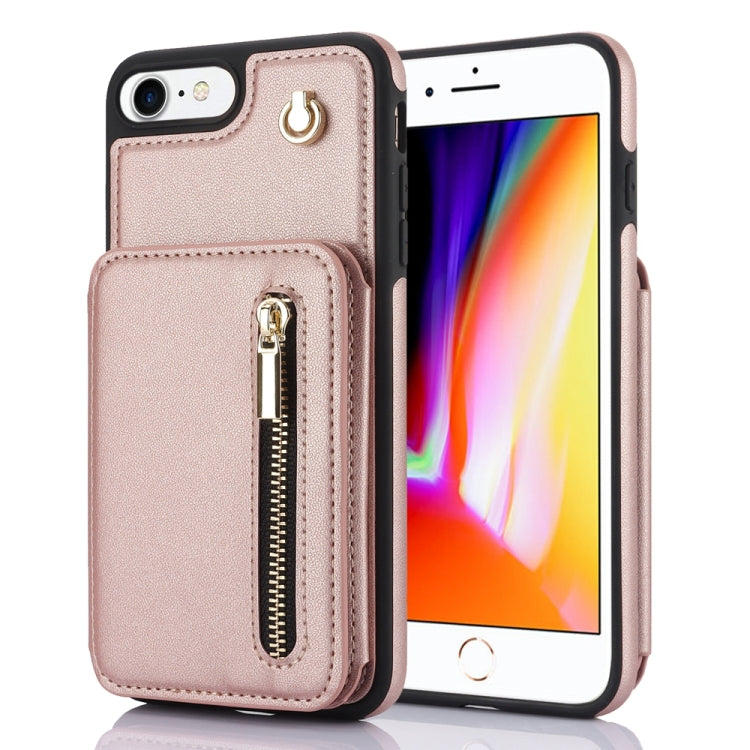 YM006 Skin Feel Zipper Card Bag Phone Case with Dual Lanyard, Series 2