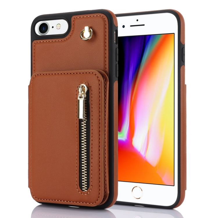 YM006 Skin Feel Zipper Card Bag Phone Case with Dual Lanyard, Series 2