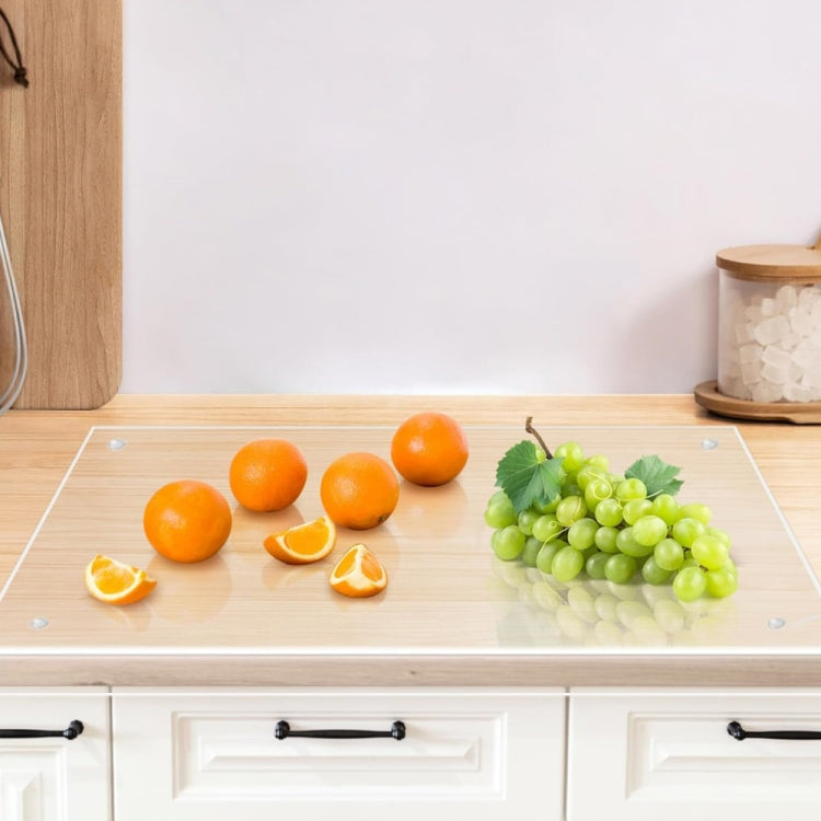 Transparent Acrylic Rectangular Cutting Board with Anti-Slip Mat, Size: 40x30x0.3cm Reluova