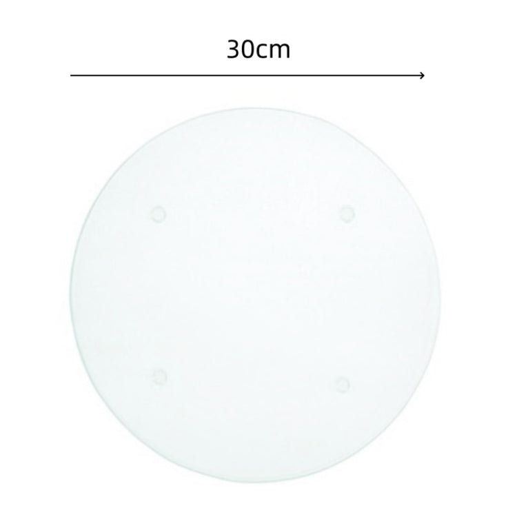 Transparent Acrylic Round Cutting Board with Anti-Slip Mat, Size: 30x30x0.3cm