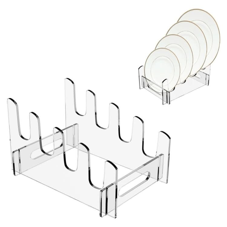 Acrylic Removable Plate Storage Rack Multi-layer Dish Drainer